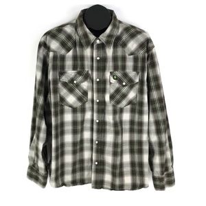 John Deere long sleeve snap shirt, XXL